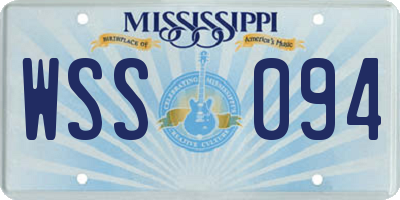 MS license plate WSS094