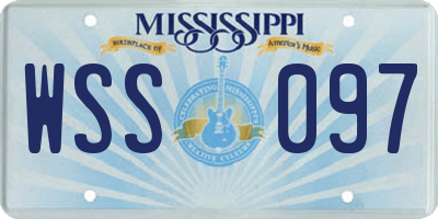 MS license plate WSS097