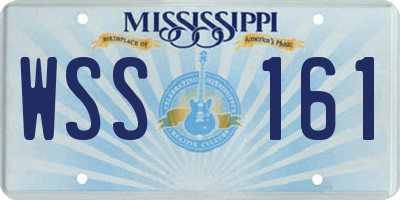 MS license plate WSS161