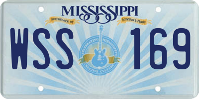 MS license plate WSS169
