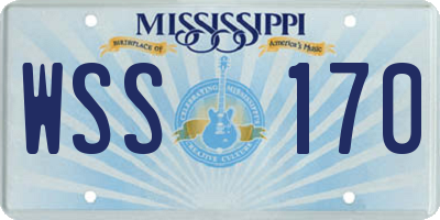 MS license plate WSS170