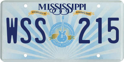 MS license plate WSS215