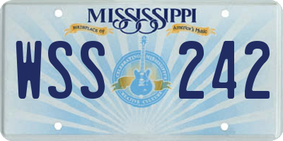 MS license plate WSS242