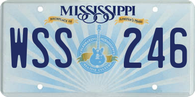 MS license plate WSS246