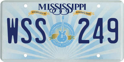 MS license plate WSS249