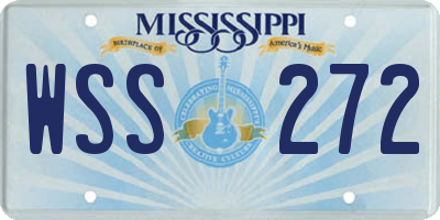 MS license plate WSS272