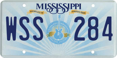 MS license plate WSS284
