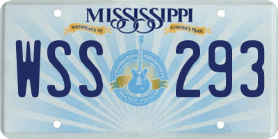MS license plate WSS293