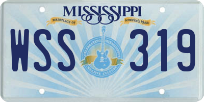 MS license plate WSS319