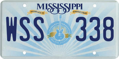 MS license plate WSS338