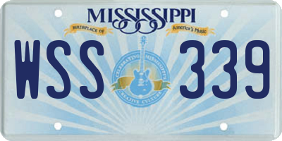 MS license plate WSS339