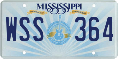 MS license plate WSS364