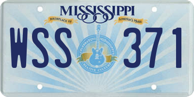 MS license plate WSS371