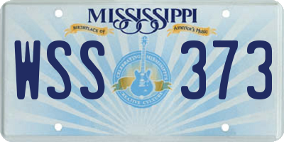 MS license plate WSS373