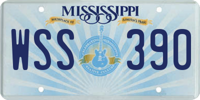 MS license plate WSS390