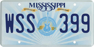 MS license plate WSS399