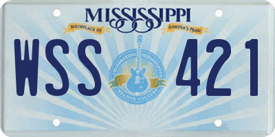 MS license plate WSS421