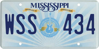 MS license plate WSS434