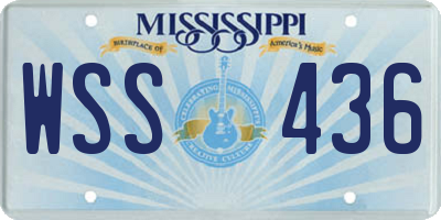 MS license plate WSS436