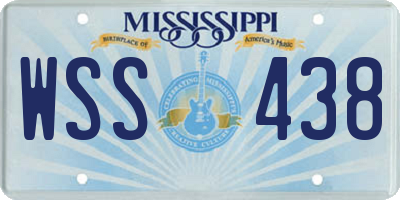MS license plate WSS438