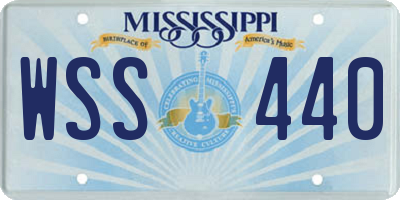 MS license plate WSS440