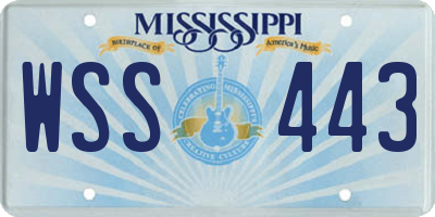 MS license plate WSS443