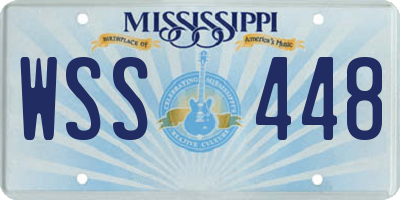 MS license plate WSS448