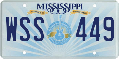 MS license plate WSS449