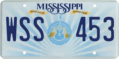 MS license plate WSS453