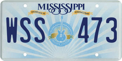 MS license plate WSS473