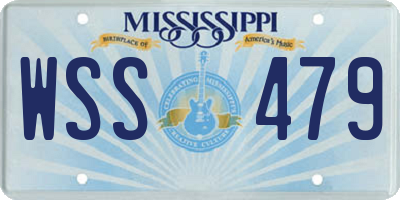 MS license plate WSS479