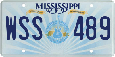 MS license plate WSS489