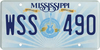 MS license plate WSS490