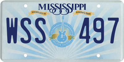 MS license plate WSS497