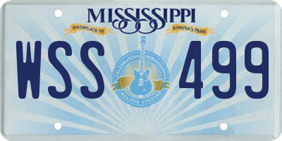MS license plate WSS499