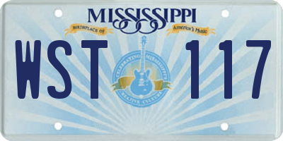MS license plate WST117