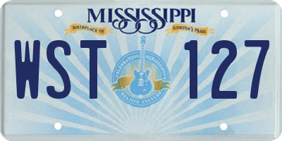 MS license plate WST127