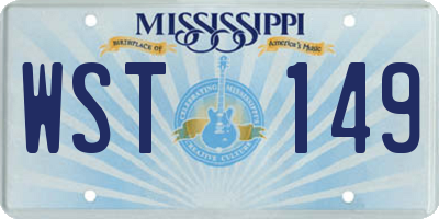 MS license plate WST149