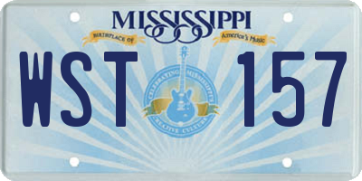 MS license plate WST157