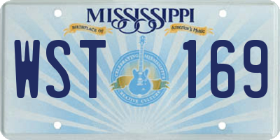 MS license plate WST169