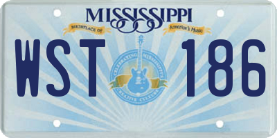 MS license plate WST186