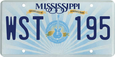 MS license plate WST195