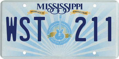 MS license plate WST211