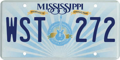 MS license plate WST272