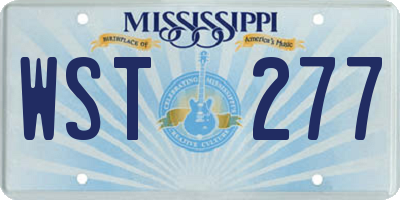 MS license plate WST277