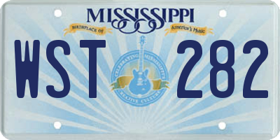 MS license plate WST282
