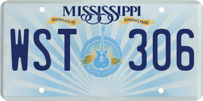 MS license plate WST306