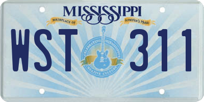 MS license plate WST311