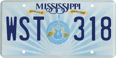 MS license plate WST318