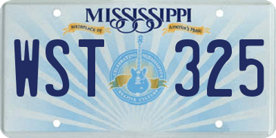 MS license plate WST325